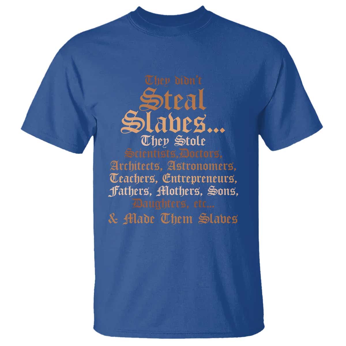 They Didn't Steal Slaves Black History T Shirt Juneteenth Black Freedom - African Pride