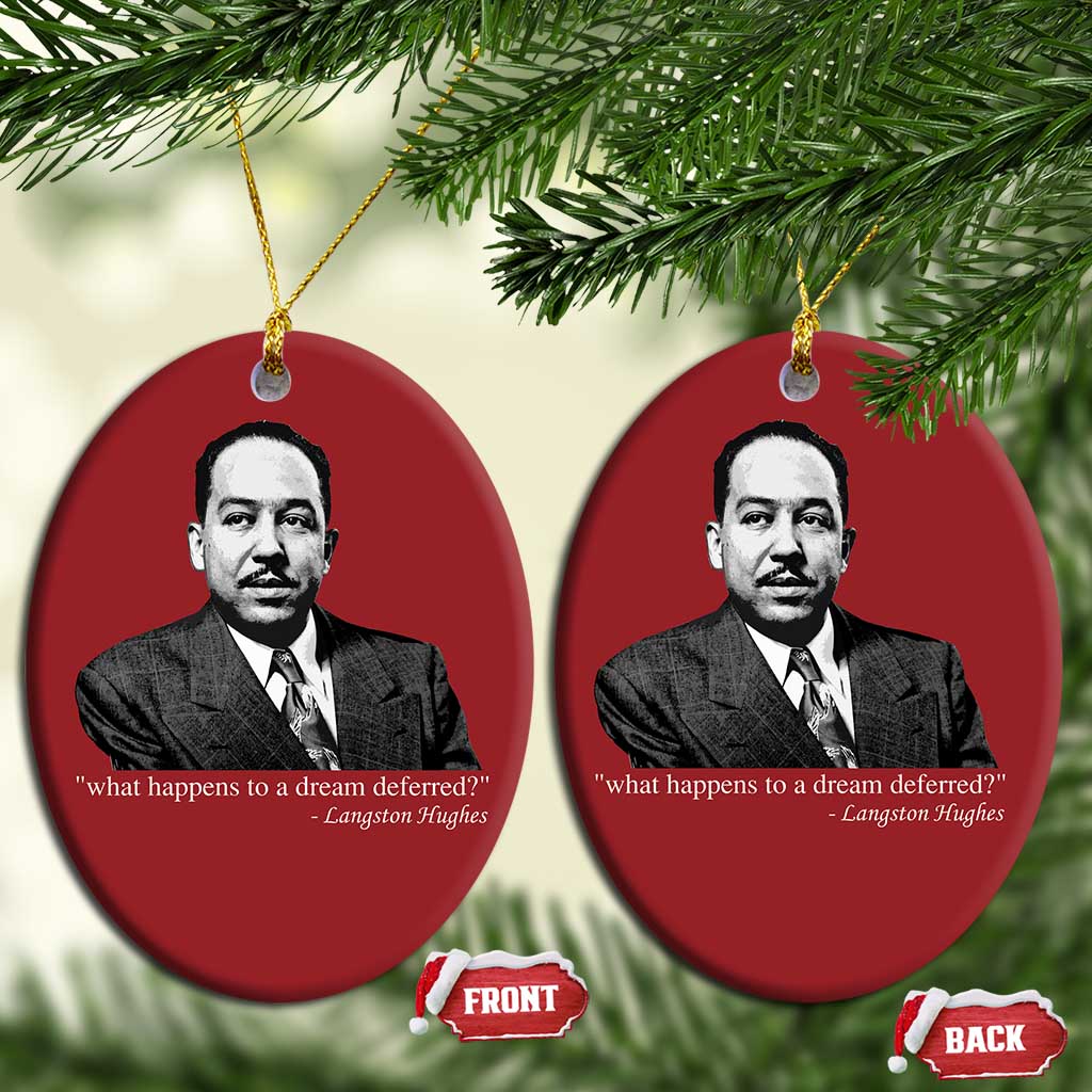 Langston Hughes Christmas Ornament A Dream Deferred Juneteenth Black History Civil Right - African Pride