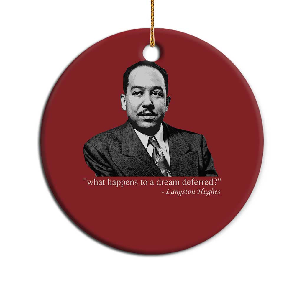 Langston Hughes Christmas Ornament A Dream Deferred Juneteenth Black History Civil Right - African Pride