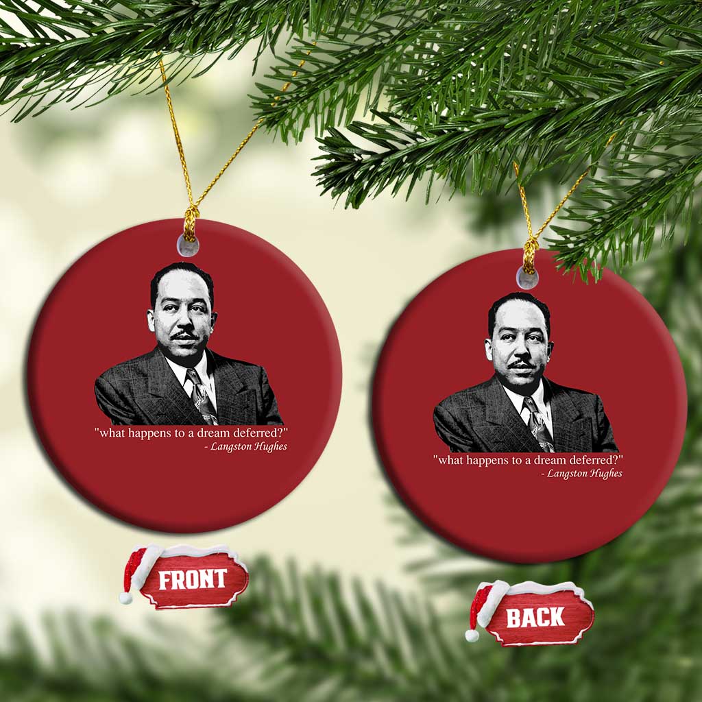 Langston Hughes Christmas Ornament A Dream Deferred Juneteenth Black History Civil Right - African Pride