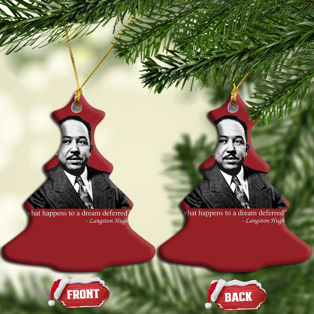 Langston Hughes Christmas Ornament A Dream Deferred Juneteenth Black History Civil Right - African Pride