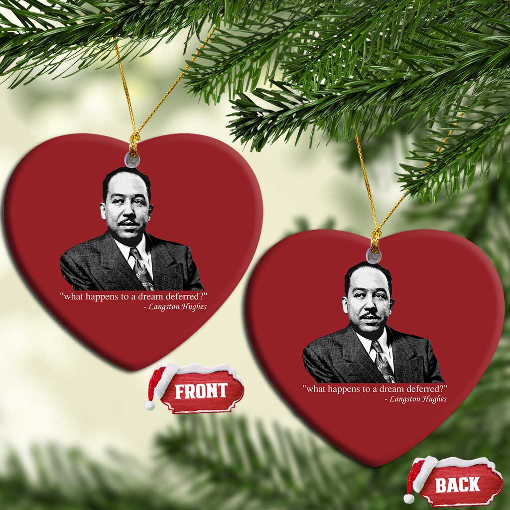 Langston Hughes Christmas Ornament A Dream Deferred Juneteenth Black History Civil Right - African Pride