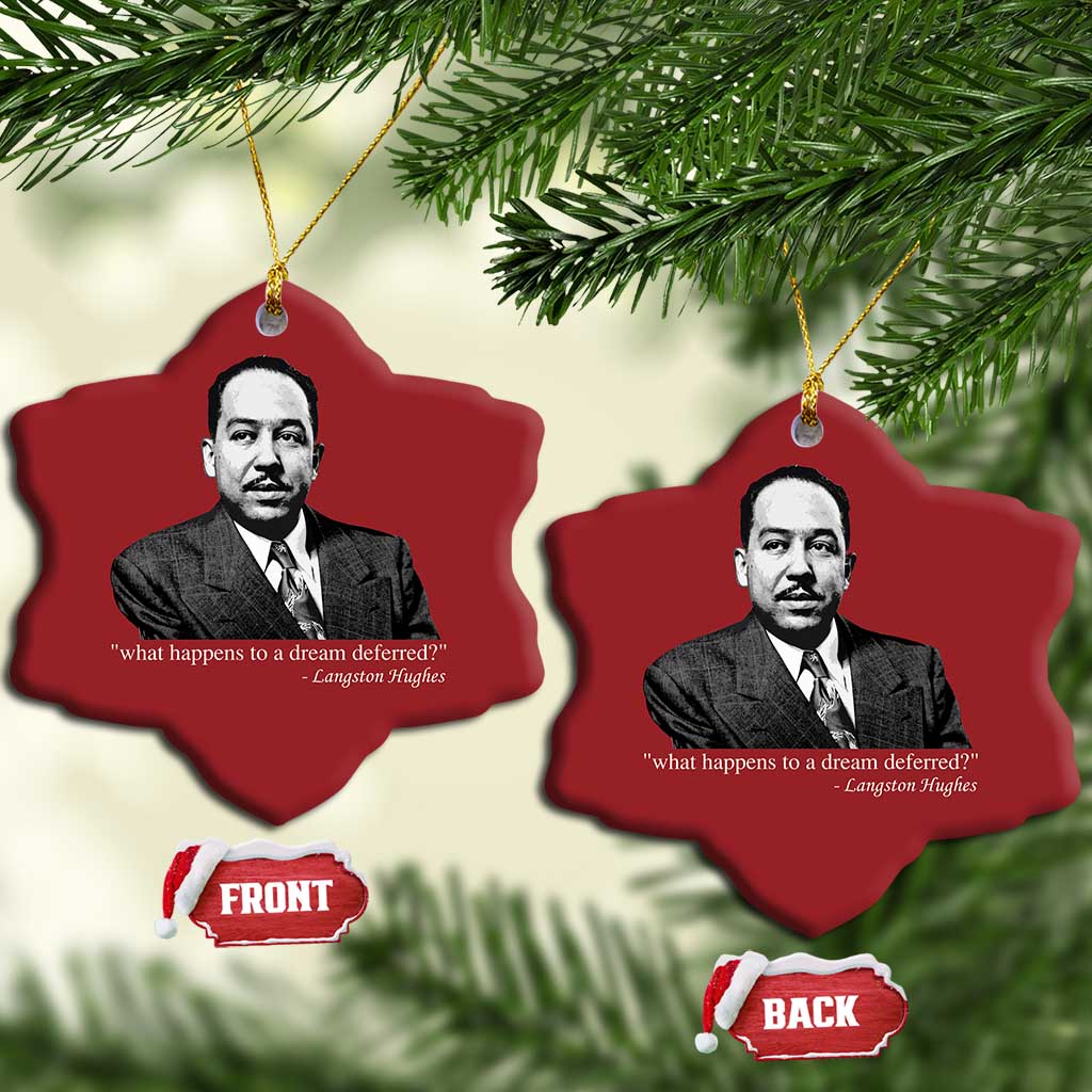 Langston Hughes Christmas Ornament A Dream Deferred Juneteenth Black History Civil Right - African Pride