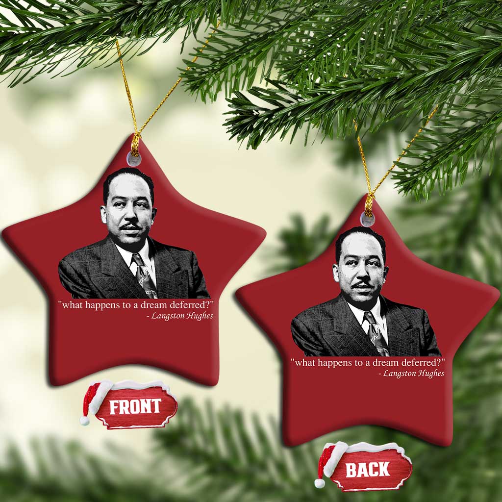 Langston Hughes Christmas Ornament A Dream Deferred Juneteenth Black History Civil Right - African Pride