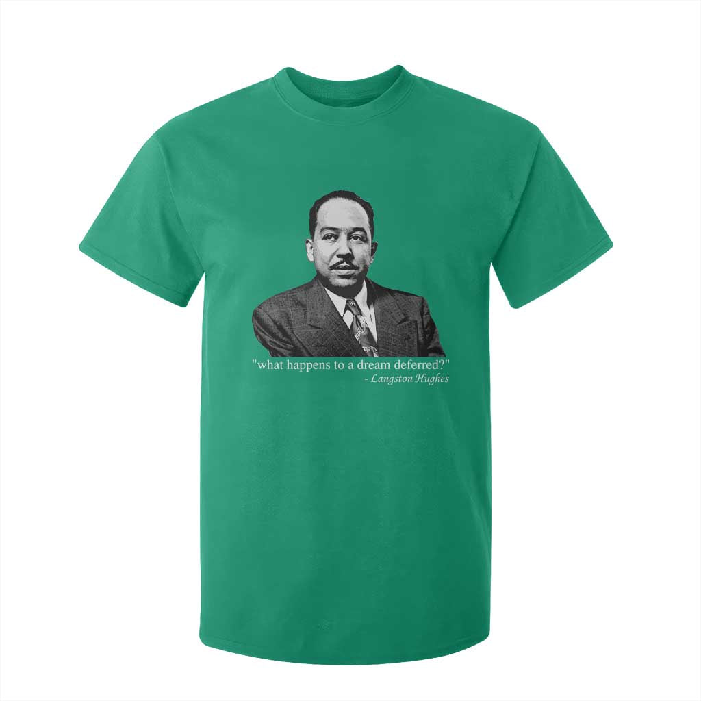 Langston Hughes T Shirt For Kid A Dream Deferred Juneteenth Black History Civil Right - African Pride