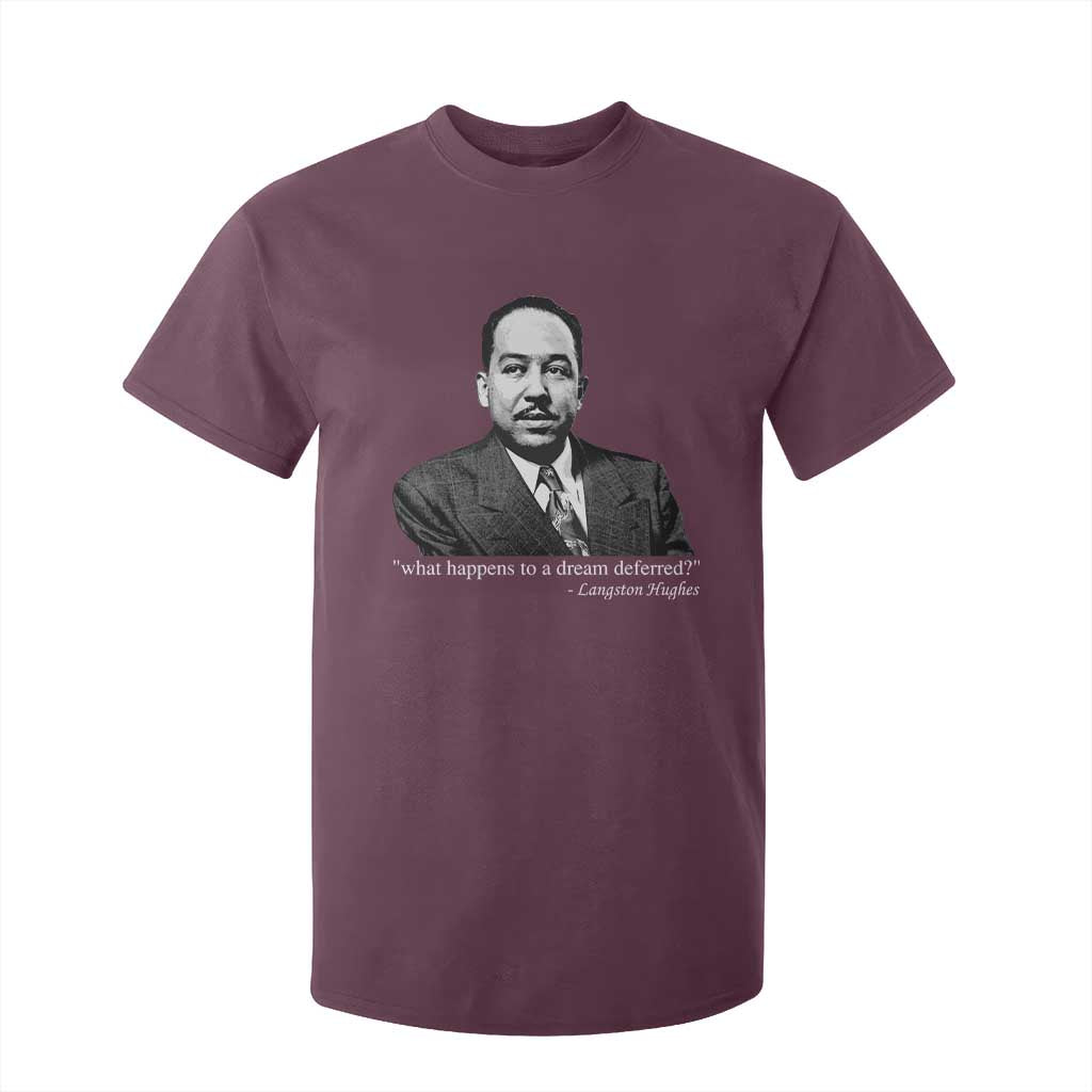 Langston Hughes T Shirt For Kid A Dream Deferred Juneteenth Black History Civil Right - African Pride