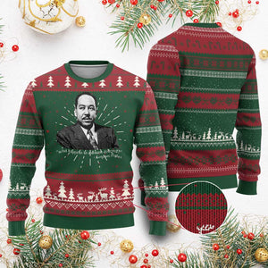 Langston Hughes Knit Sweatshirt A Dream Deferred Juneteenth Black History Civil Right - African Pride