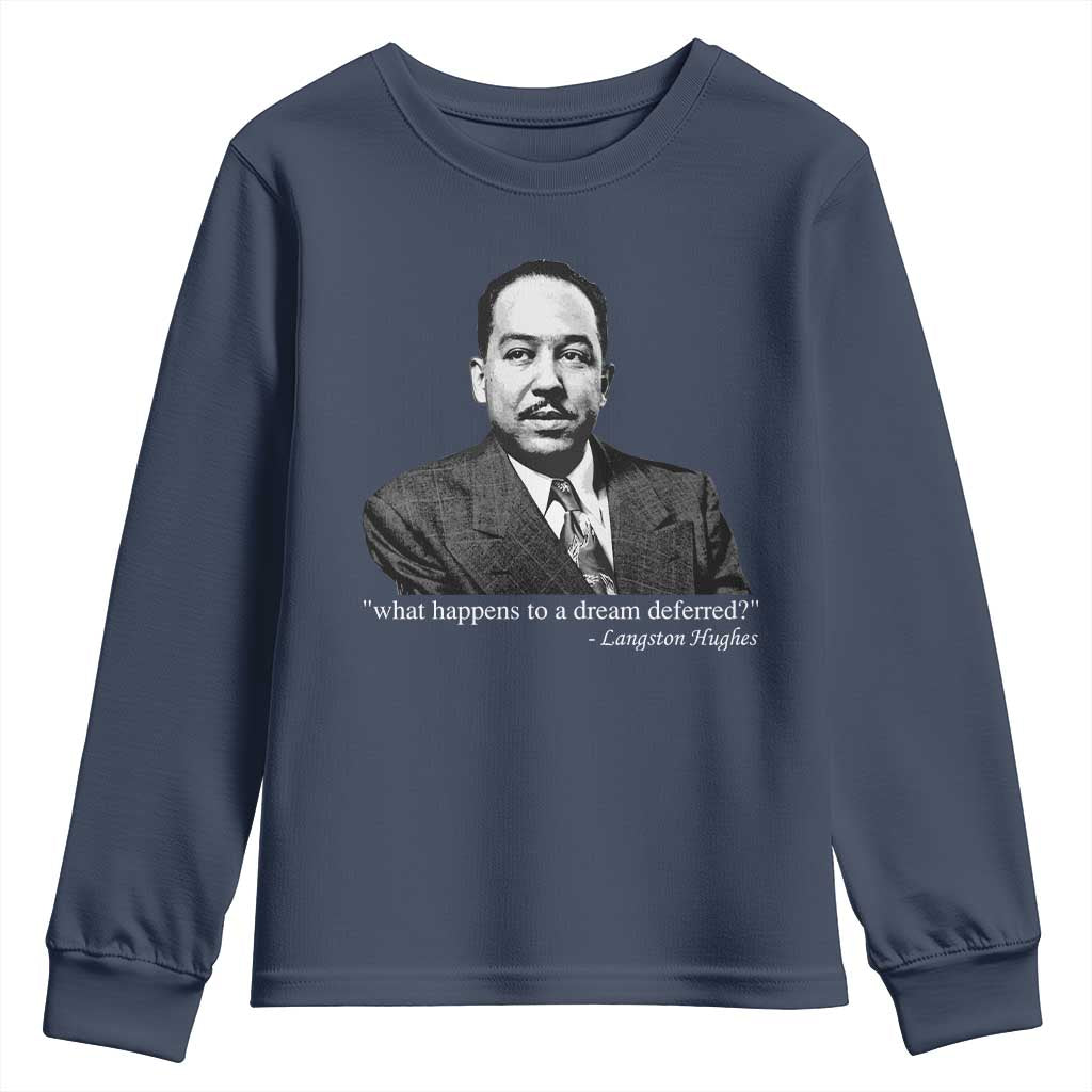 Langston Hughes Youth Sweatshirt A Dream Deferred Juneteenth Black History Civil Right - African Pride
