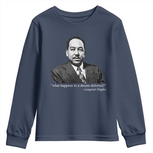 Langston Hughes Youth Sweatshirt A Dream Deferred Juneteenth Black History Civil Right - African Pride