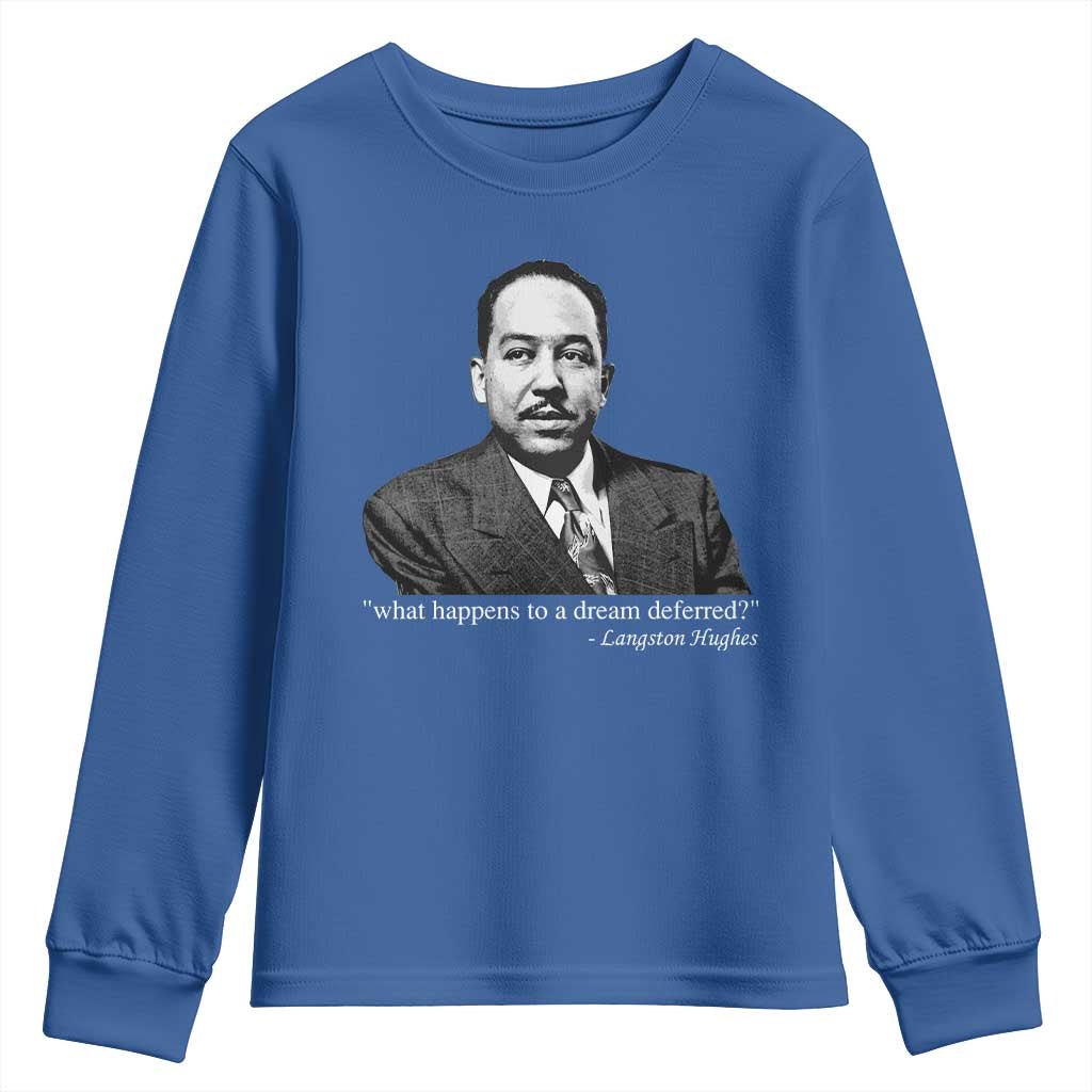 Langston Hughes Youth Sweatshirt A Dream Deferred Juneteenth Black History Civil Right - African Pride