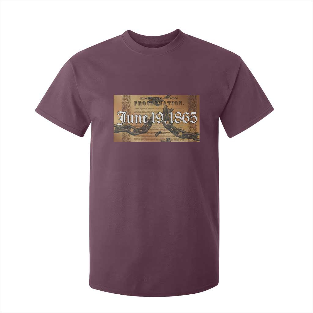 Juneteenth Emancipation Proclamation End of Slavery T Shirt For Kid Black Freedom History