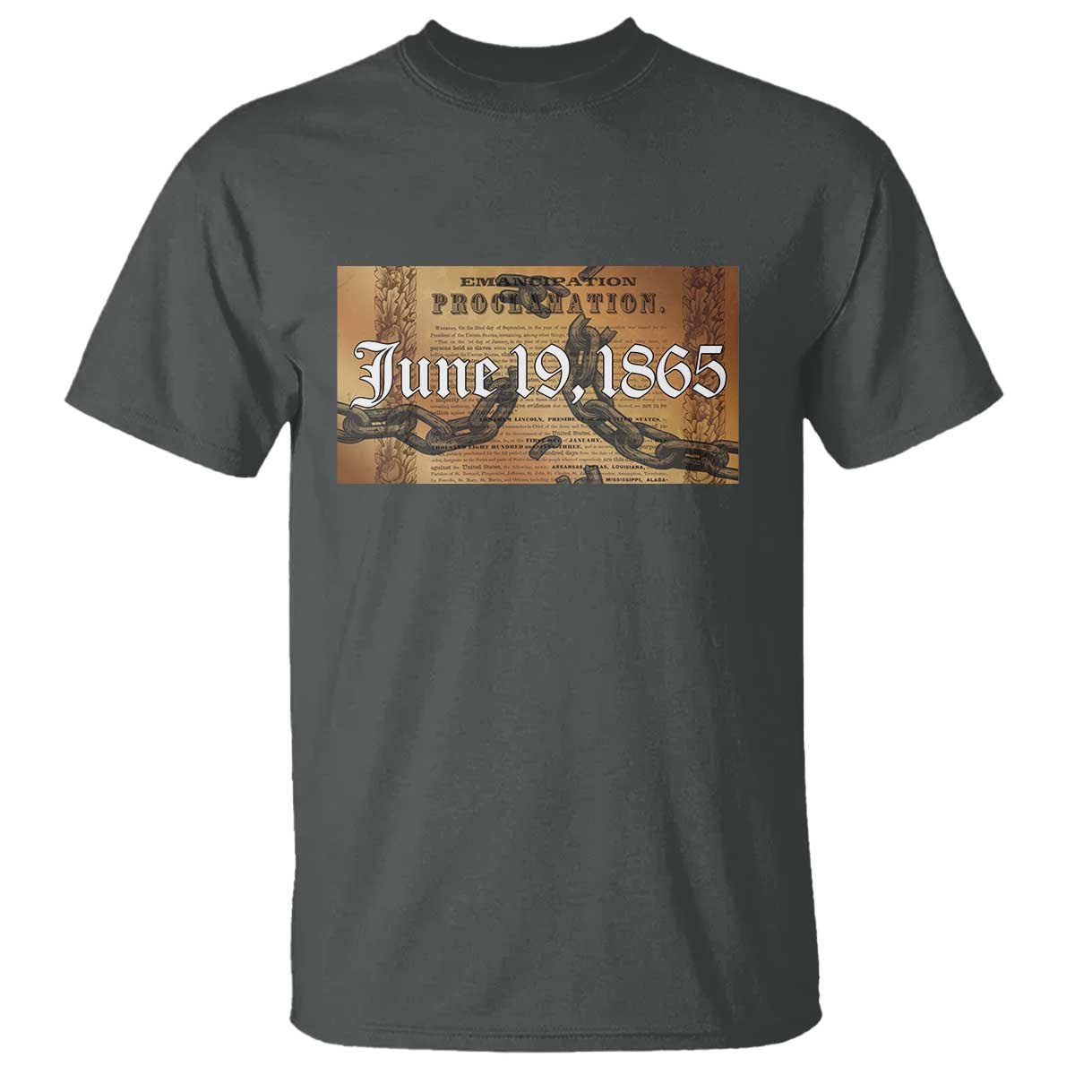 Juneteenth Emancipation Proclamation End of Slavery T Shirt Black Freedom History