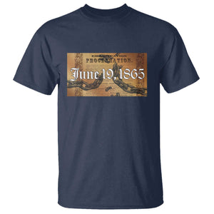 Juneteenth Emancipation Proclamation End of Slavery T Shirt Black Freedom History