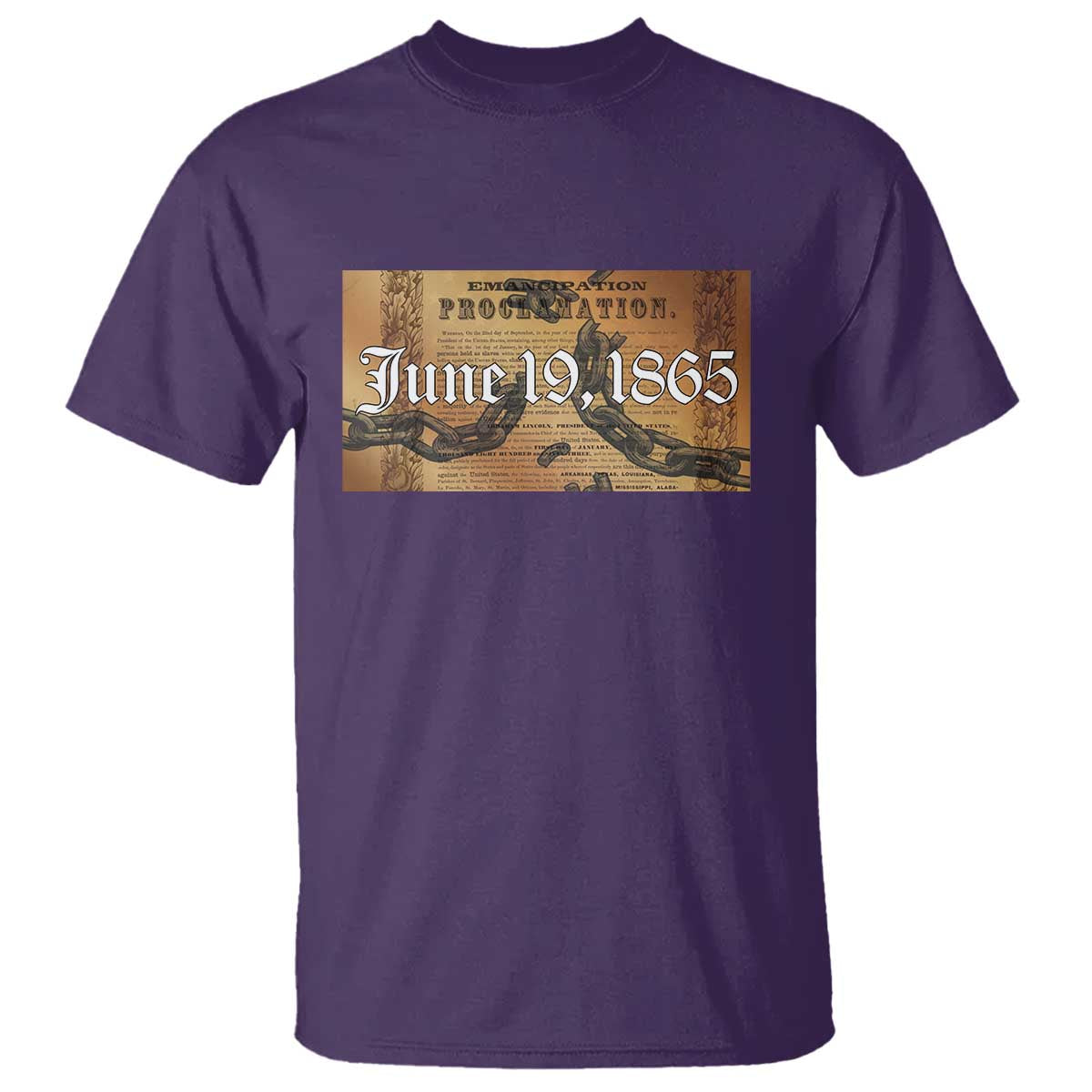 Juneteenth Emancipation Proclamation End of Slavery T Shirt Black Freedom History