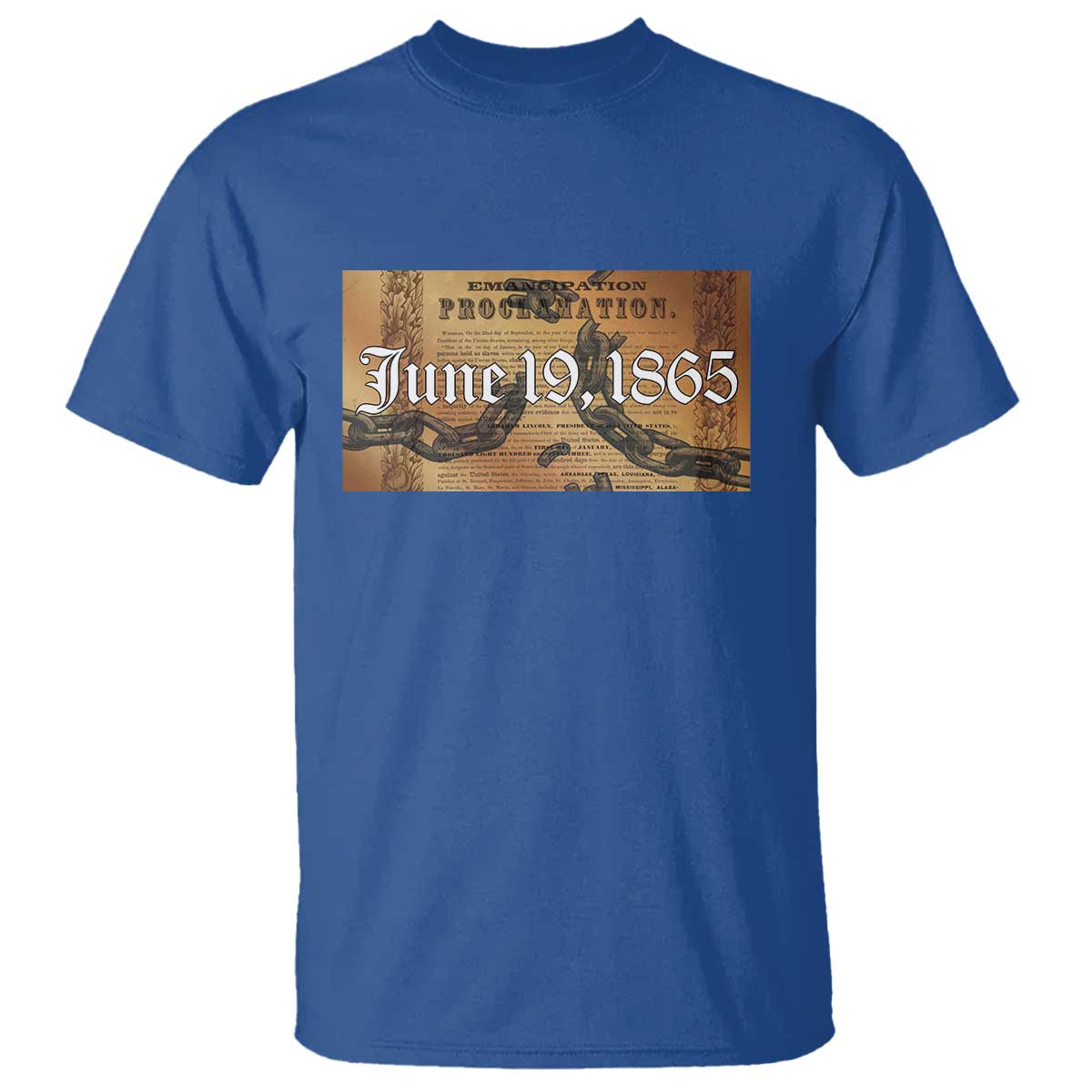 Juneteenth Emancipation Proclamation End of Slavery T Shirt Black Freedom History