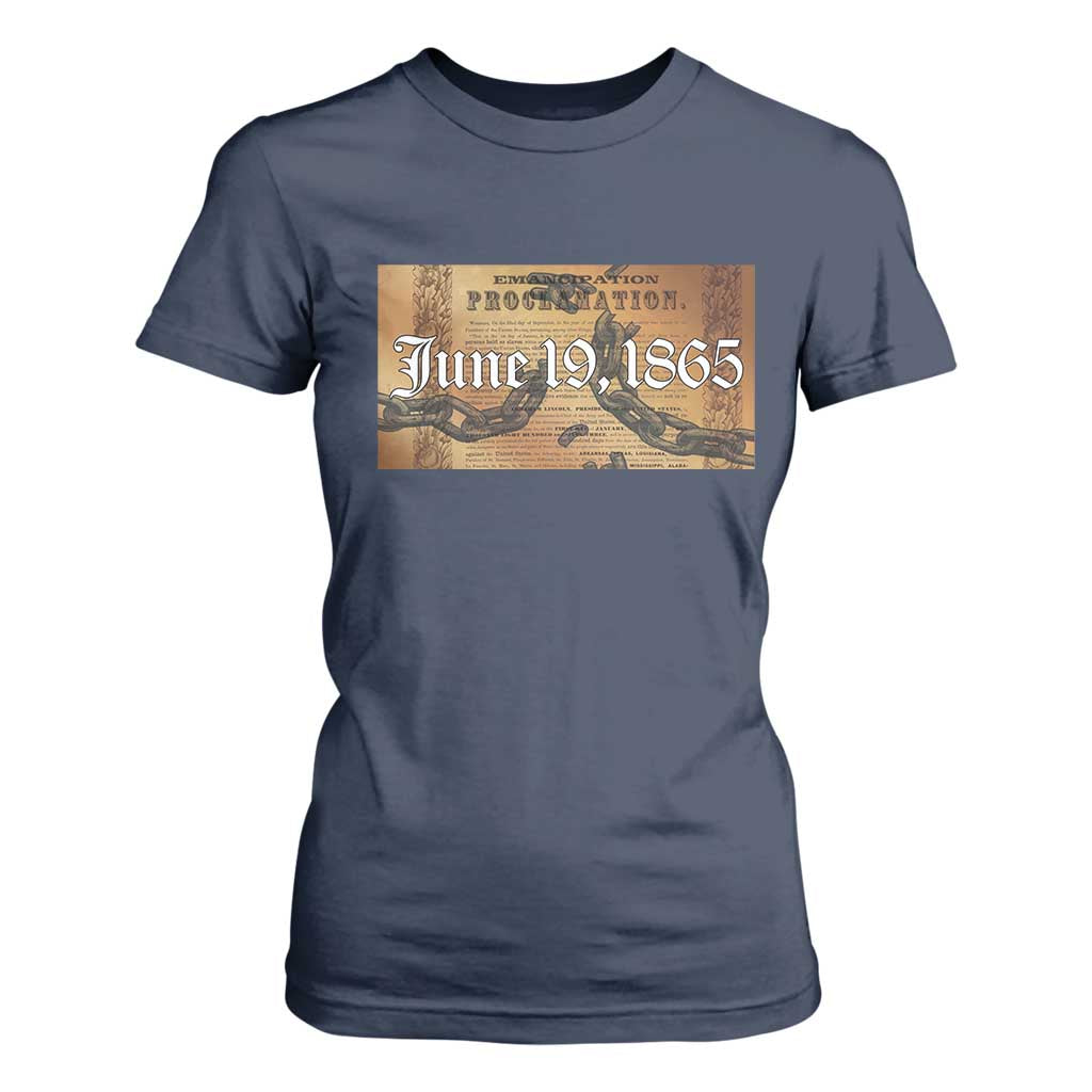 Juneteenth Emancipation Proclamation End of Slavery T Shirt For Women Black Freedom History