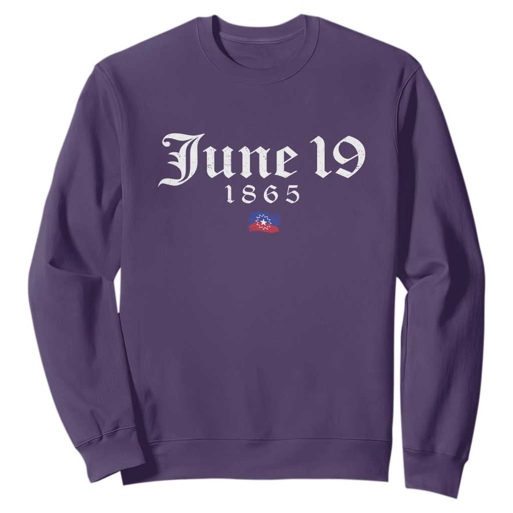 June 19 1865 Juneteenth Flag Sweatshirt Celebrating Black Freedom History