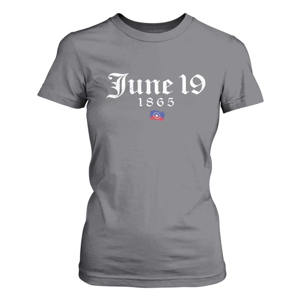 June 19 1865 Juneteenth Flag T Shirt For Women Celebrating Black Freedom History