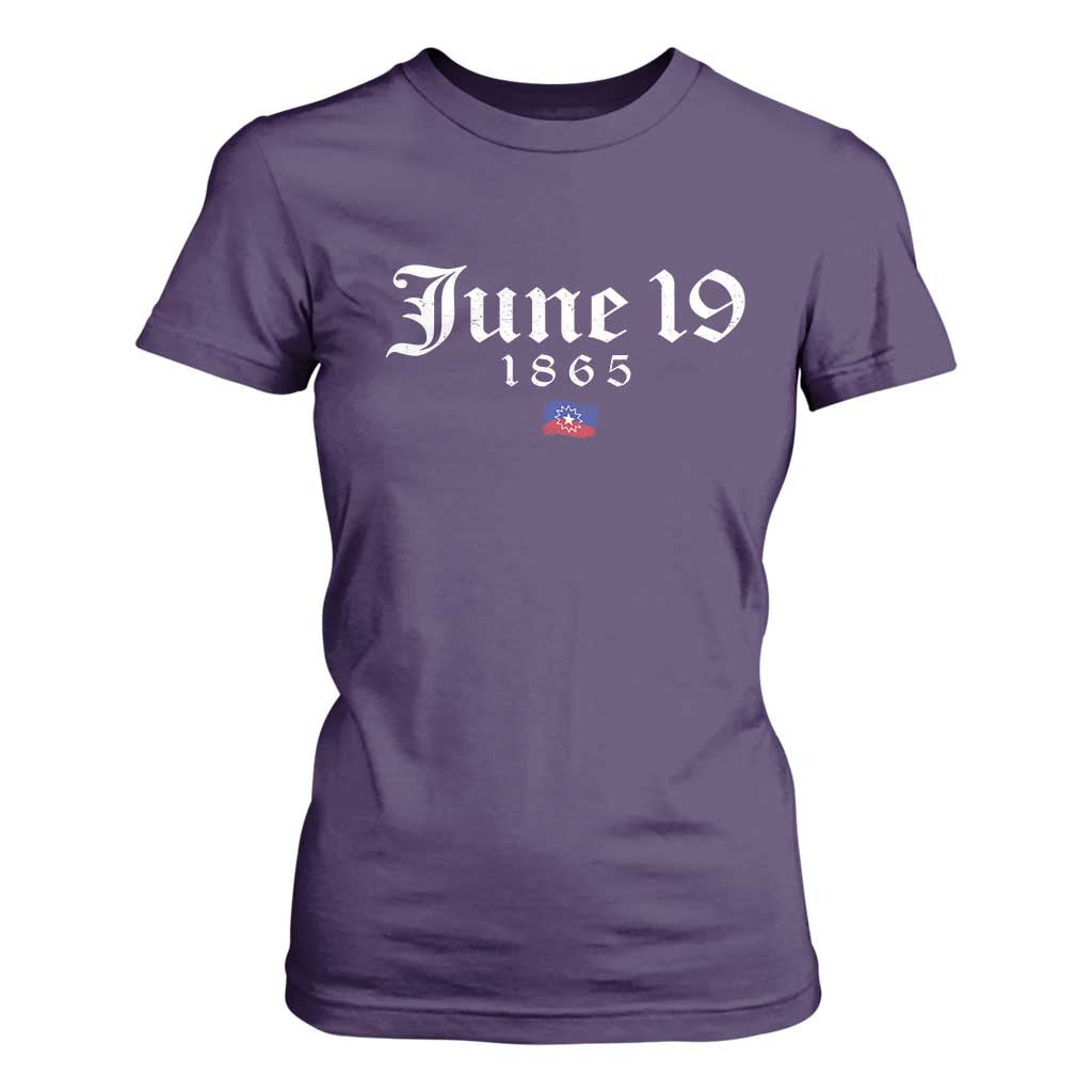 June 19 1865 Juneteenth Flag T Shirt For Women Celebrating Black Freedom History