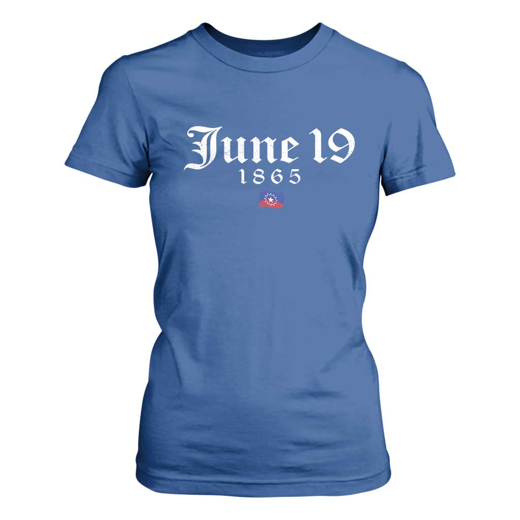 June 19 1865 Juneteenth Flag T Shirt For Women Celebrating Black Freedom History