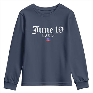 June 19 1865 Juneteenth Flag Youth Sweatshirt Celebrating Black Freedom History