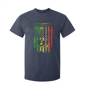 Black Nurse T Shirt For Kid American Flag Proud Afro African Women Melanin Pride