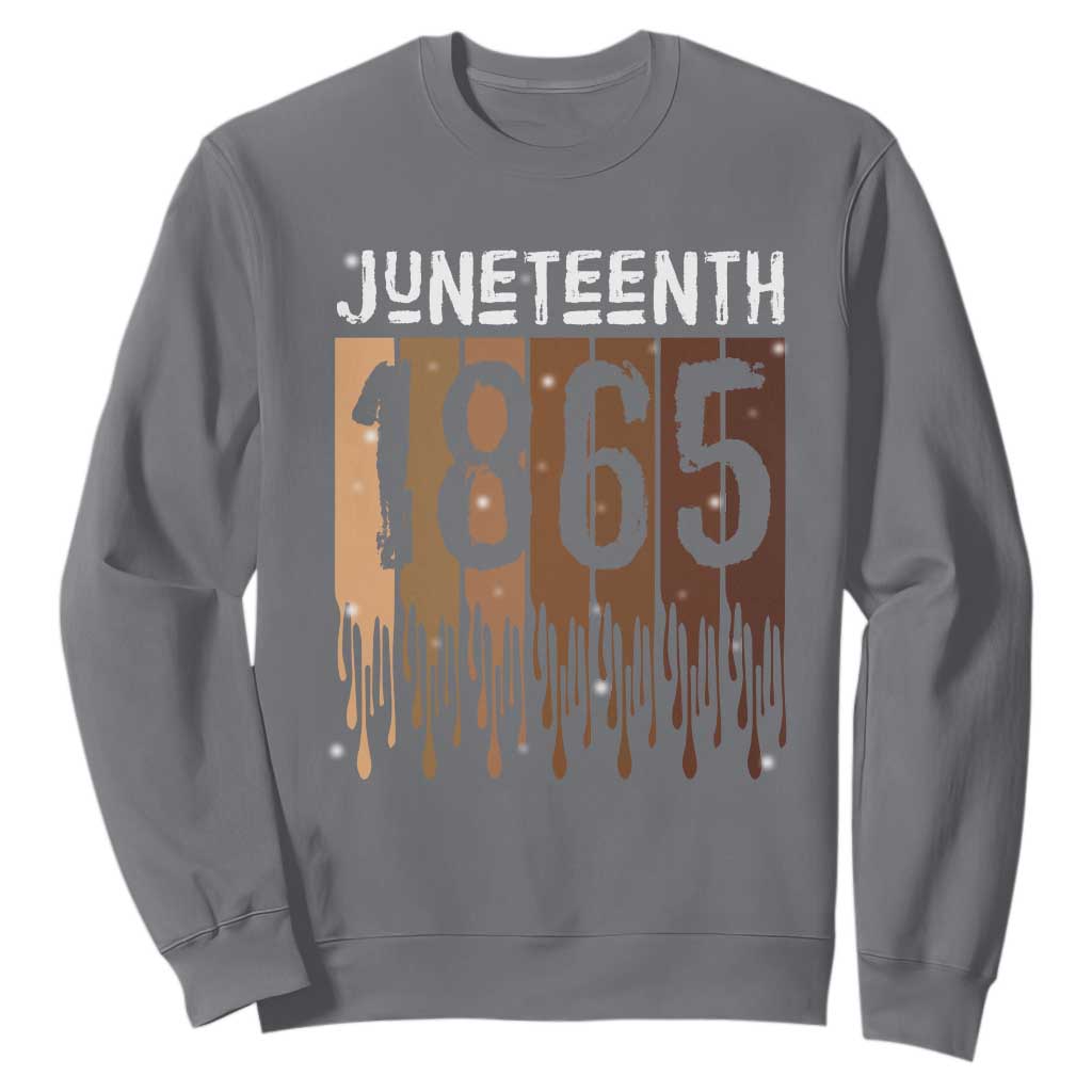 Juneteenth 1865 Sweatshirt June 19th Celebrating Black Freedom Melanin
