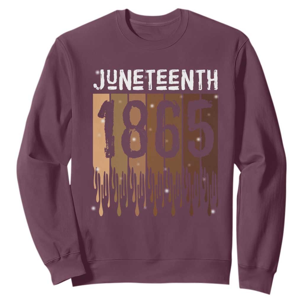 Juneteenth 1865 Sweatshirt June 19th Celebrating Black Freedom Melanin