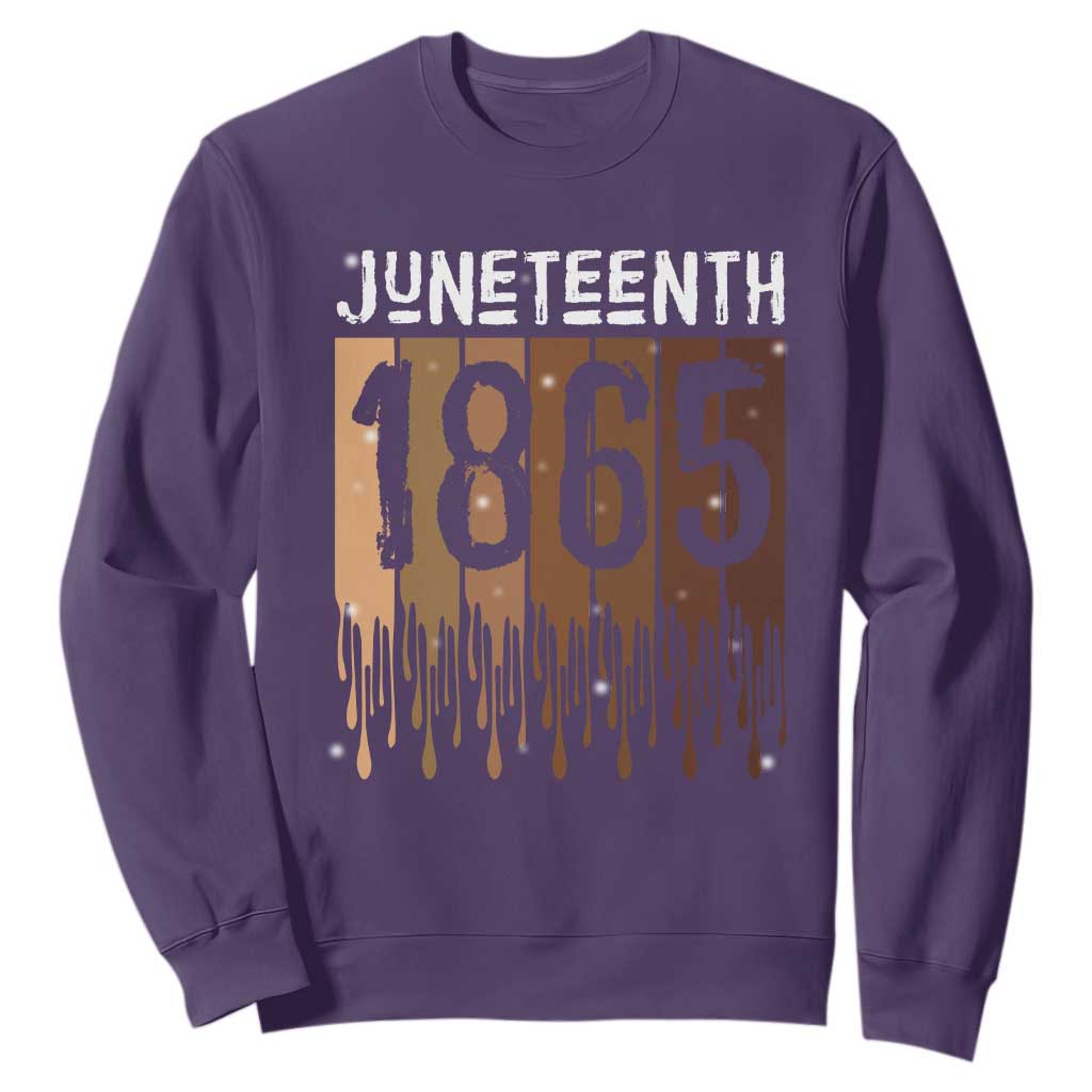 Juneteenth 1865 Sweatshirt June 19th Celebrating Black Freedom Melanin