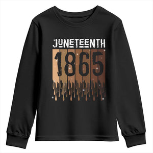 Juneteenth 1865 Youth Sweatshirt June 19th Celebrating Black Freedom Melanin