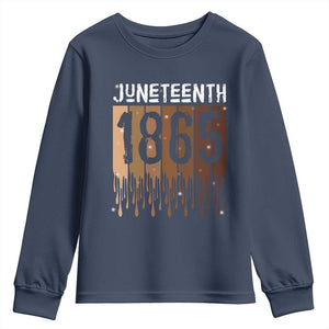 Juneteenth 1865 Youth Sweatshirt June 19th Celebrating Black Freedom Melanin