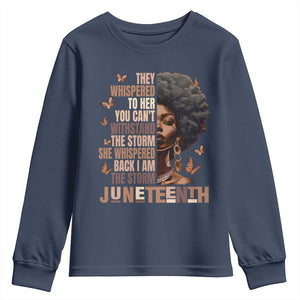 I'm The Storm Black Women Youth Sweatshirt Juneteenth Black History Melanin