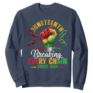 Breaking Every Chain Since 1865 Juneteenth Sweatshirt Celebrating Black Freedom