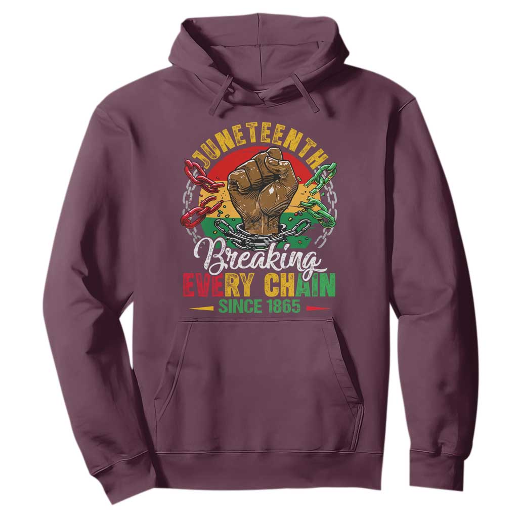 Juneteenth Breaking Every Chain Since 1865 Hoodie Retro Vintage