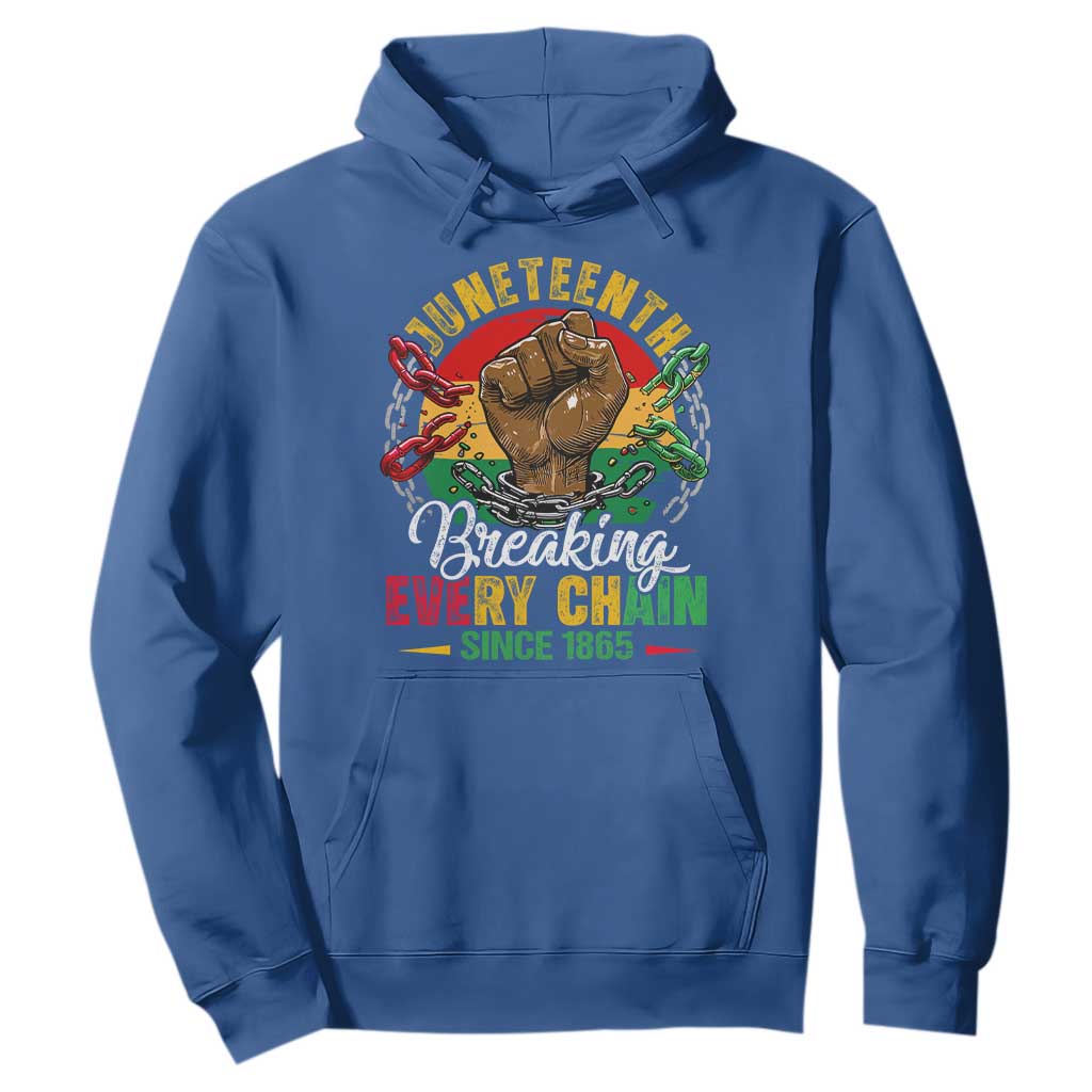 Juneteenth Breaking Every Chain Since 1865 Hoodie Retro Vintage