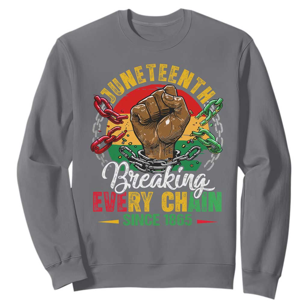 Juneteenth Breaking Every Chain Since 1865 Sweatshirt Retro Vintage