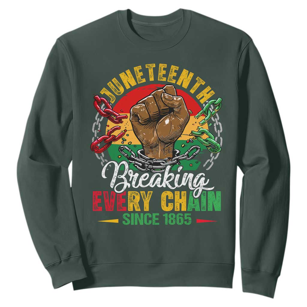 Juneteenth Breaking Every Chain Since 1865 Sweatshirt Retro Vintage