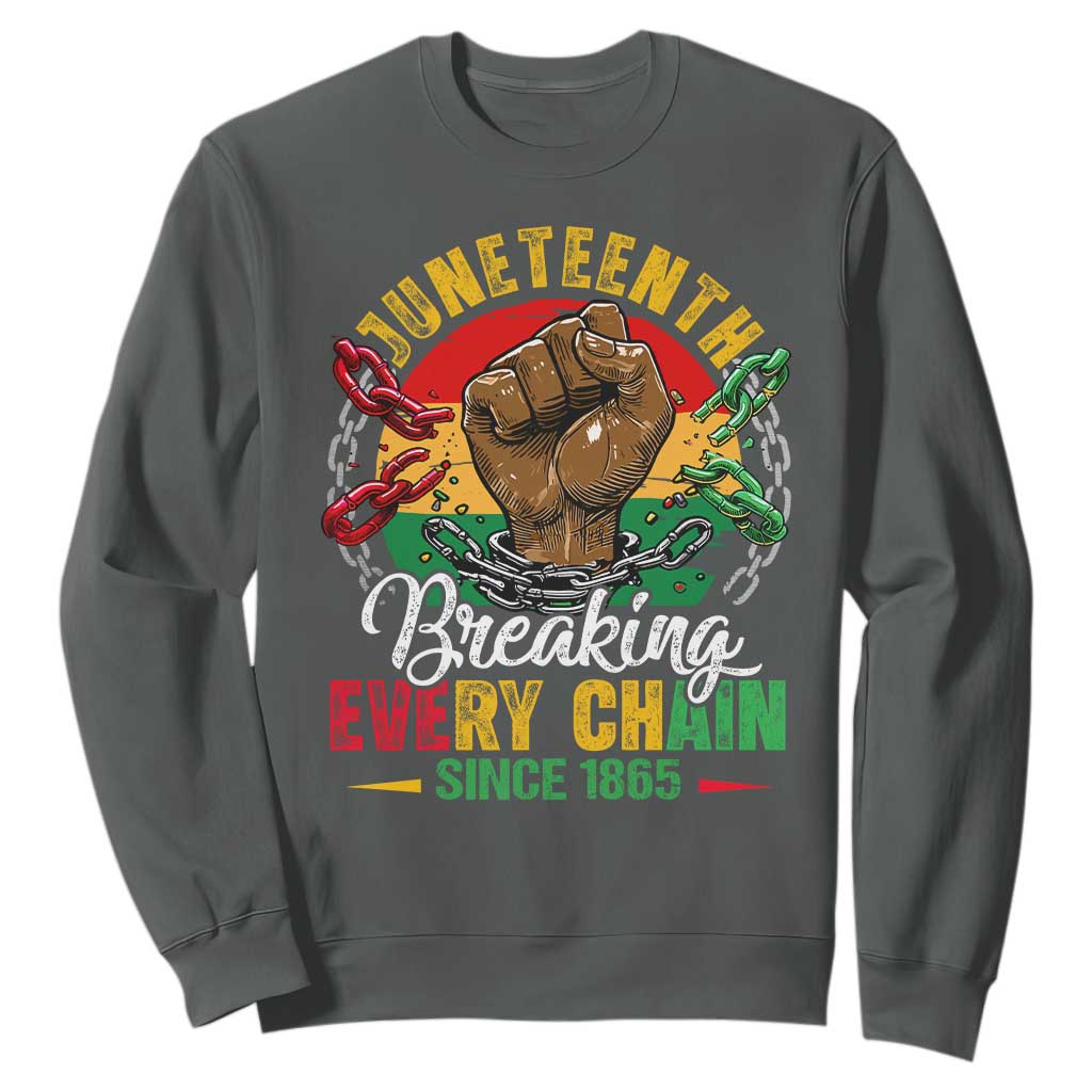 Juneteenth Breaking Every Chain Since 1865 Sweatshirt Retro Vintage