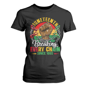 Juneteenth Breaking Every Chain Since 1865 T Shirt For Women Retro Vintage