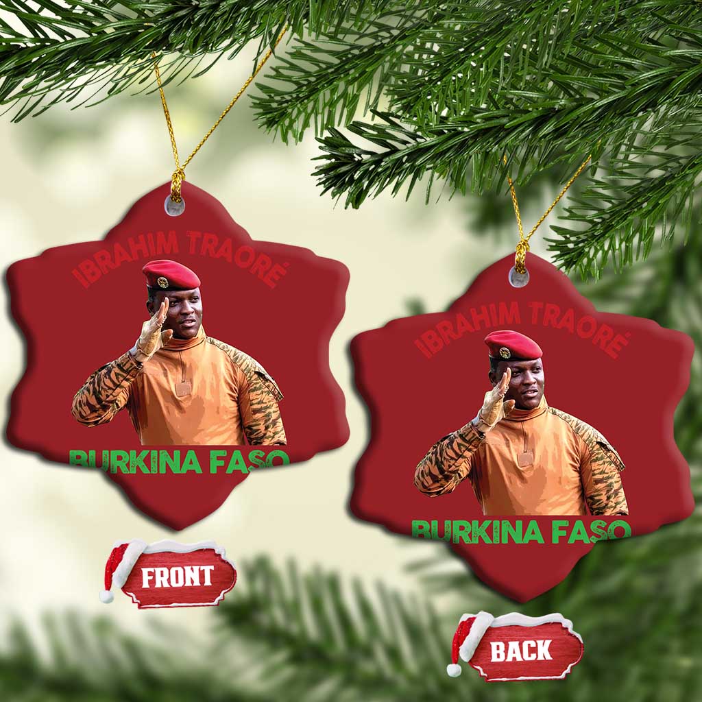 Burkina Faso Ibrahim Traoré Thomas Sankara Christmas Ornament - African Pride
