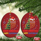 Merry Chrismukkah Happy Christmas Hanukkah Christmas Ornament - African Pride