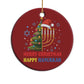 Merry Chrismukkah Happy Christmas Hanukkah Christmas Ornament - African Pride