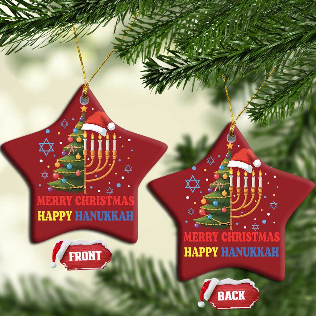 Merry Chrismukkah Happy Christmas Hanukkah Christmas Ornament - African Pride