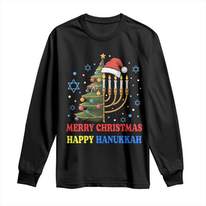 Merry Chrismukkah Happy Christmas Hanukkah Long Sleeve Shirt - African Pride