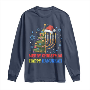 Merry Chrismukkah Happy Christmas Hanukkah Long Sleeve Shirt - African Pride