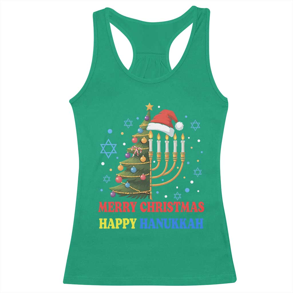 Merry Chrismukkah Happy Christmas Hanukkah Racerback Tank Top - African Pride