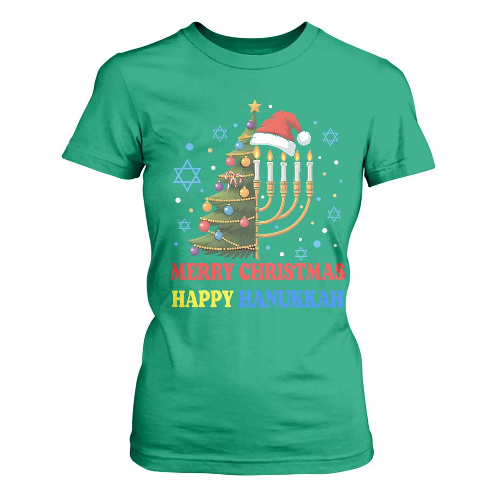 Merry Chrismukkah Happy Christmas Hanukkah T Shirt For Women - African Pride