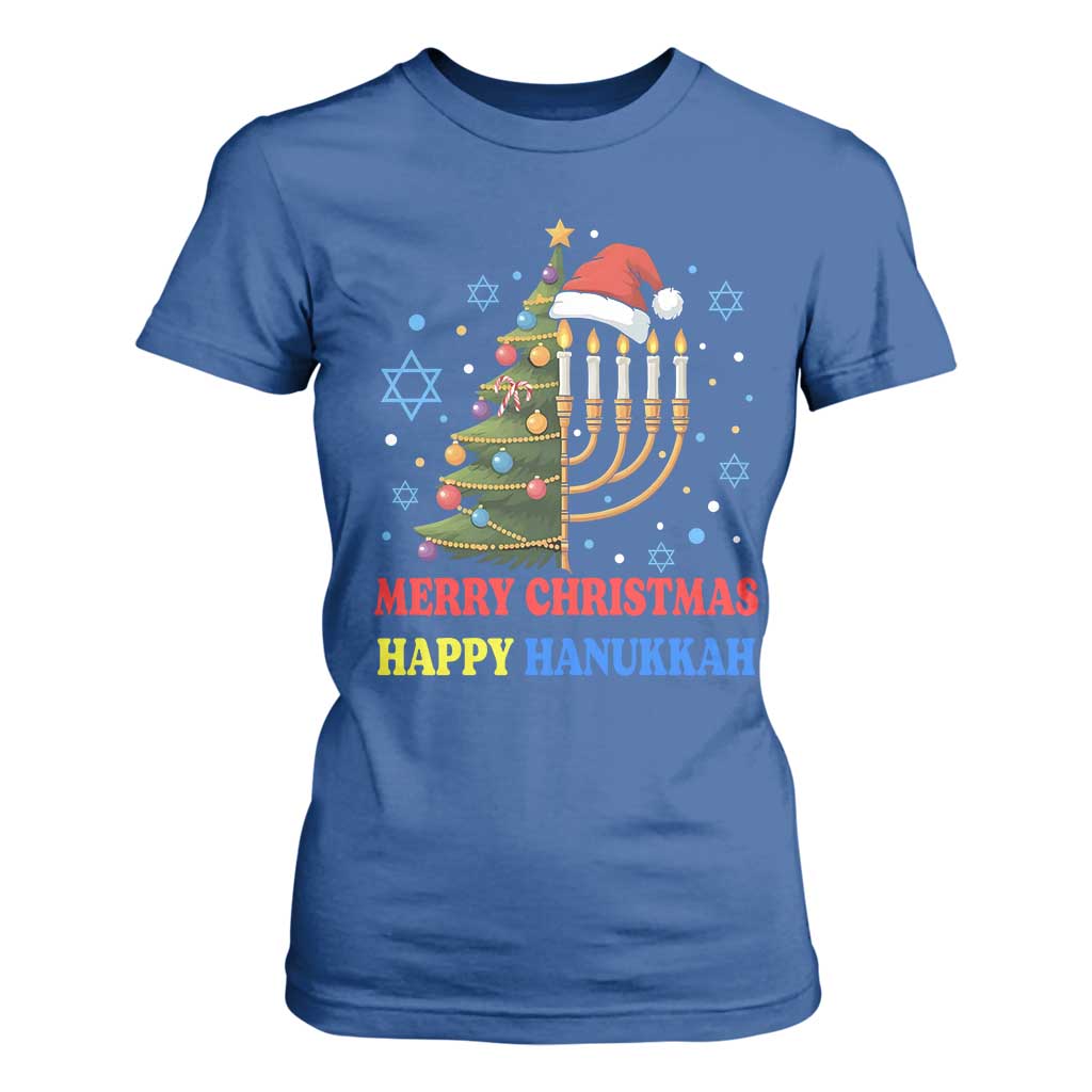 Merry Chrismukkah Happy Christmas Hanukkah T Shirt For Women - African Pride