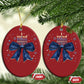 Happy Hanukkah Christmas Ornament Coquette Hanukkah Bow Jewish Menorah - African Pride