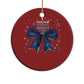 Happy Hanukkah Christmas Ornament Coquette Hanukkah Bow Jewish Menorah - African Pride